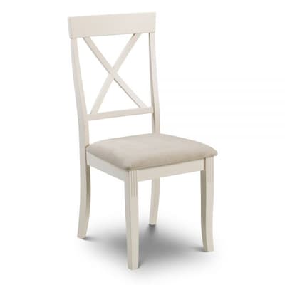 Davenport White Wooden Dining Chair x 2