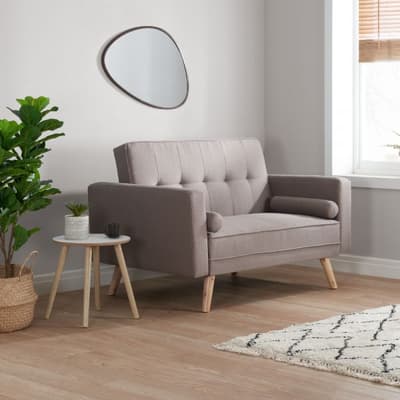 Ethan Grey Medium Linen Sofa Bed