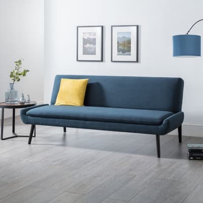 Gaudi Blue Linen Sofa Bed