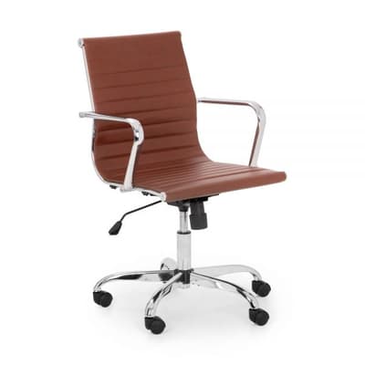 Gio Brown Leather Office Chair