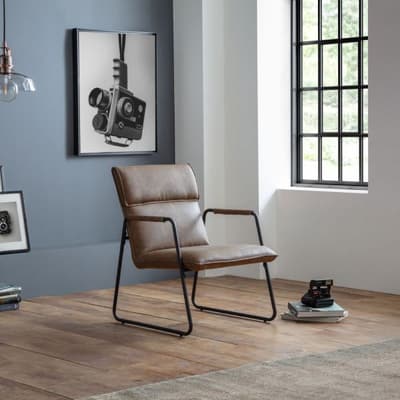 Gramercy Brown Leather Chair