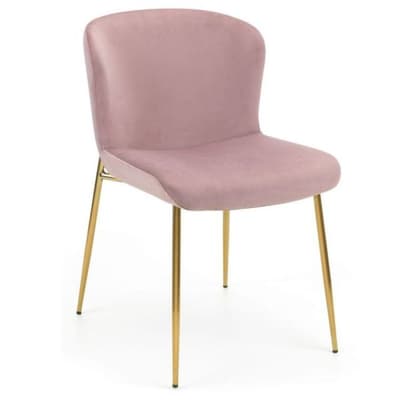 Harper Pink Velvet Fabric Dining Chair x 2