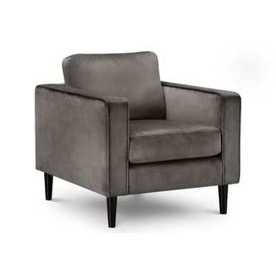 Hayward Grey Velvet Fabric Chair