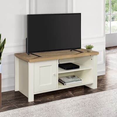Highgate Cream and Oak Wooden Small TV Unit