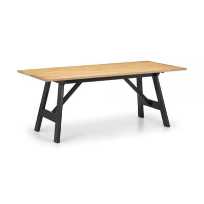 Hockley Black and Oak Wooden Dining Table
