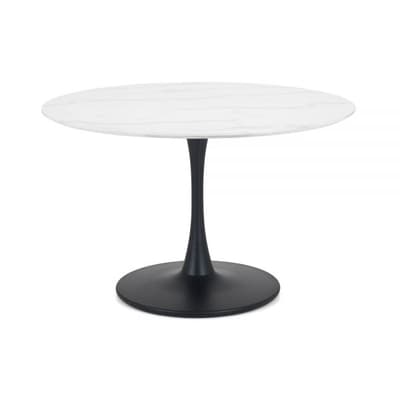Holland White Marble Round Pedestal Dining Table Holland White Marble Round Pedestal Dining Table