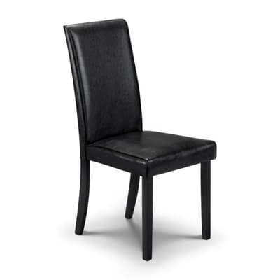 Hudson Black Leather Chair x 2