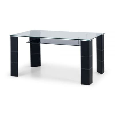 Greenwich Black Glass Dining Table