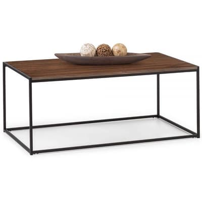 Tribeca Walnut Wooden and Metal Coffee Table