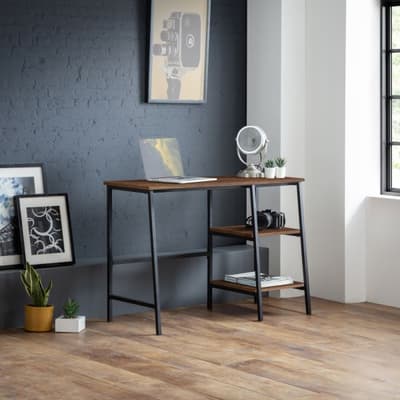Tribeca Walnut Wooden and Metal Desk