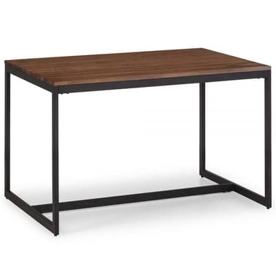 Tribeca Walnut Wooden and Metal Dining Table
