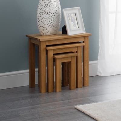 Coxmoor Oak Wooden Nest of Tables