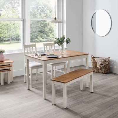 Coxmoor White Wooden Rectangular Dining Table