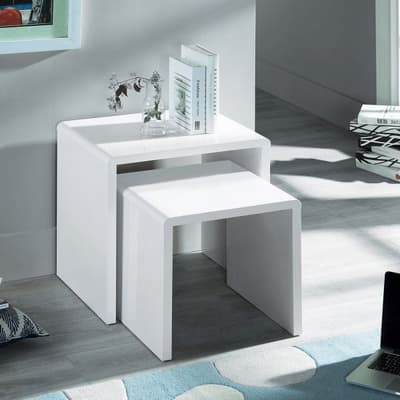 Manhattan White Wooden Nest of Tables