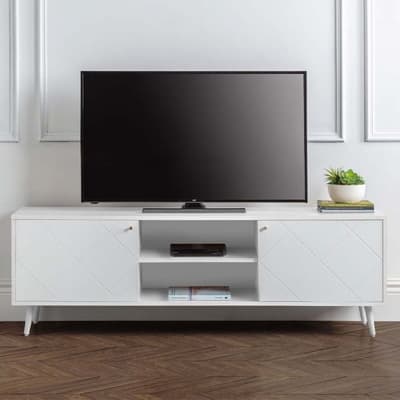 Moritz White Wooden TV Unit