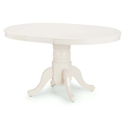 Stanmore Ivory Wooden Extending Round Dining Table Stanmore Ivory Wooden Extending Round Dining Table