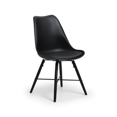 Kari Black Leather Chair x 2