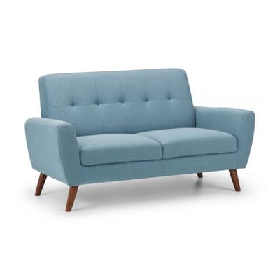 Monza Blue Fabric 2 Seater Sofa
