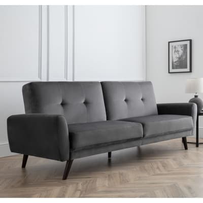 Monza Dark Grey Velvet Sofa Bed