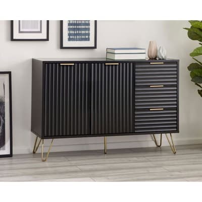 Murano Matte Black Large Sideboard