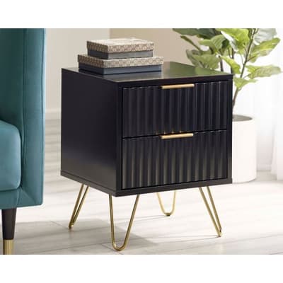 Murano Matte Black Lamp Table