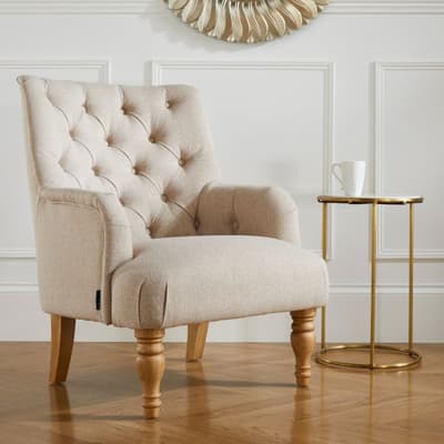 Padstow Wheat Fabric Armchair