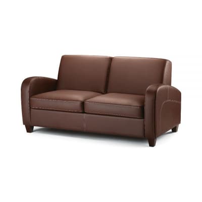 Vivo Chestnut Leather Pull Out Sofa Bed