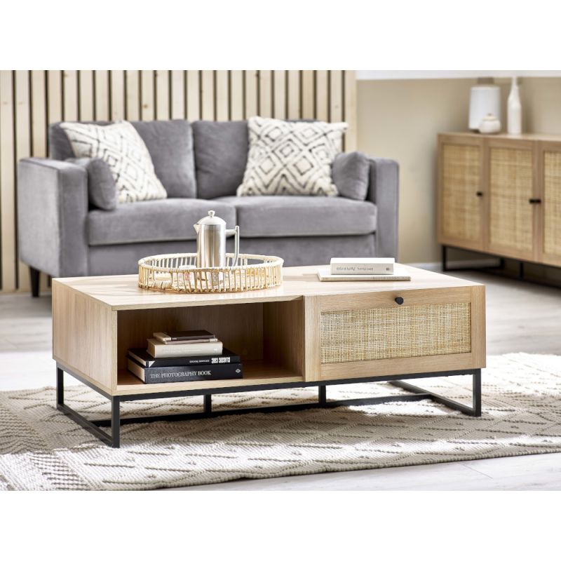 Padstow Oak Rattan Coffee Table
