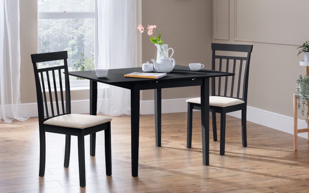 Rufford Black & White Dining Table and Chairs Set